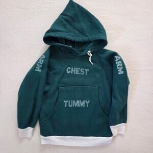 Vintage Body Spellout Green Hoodie 3t